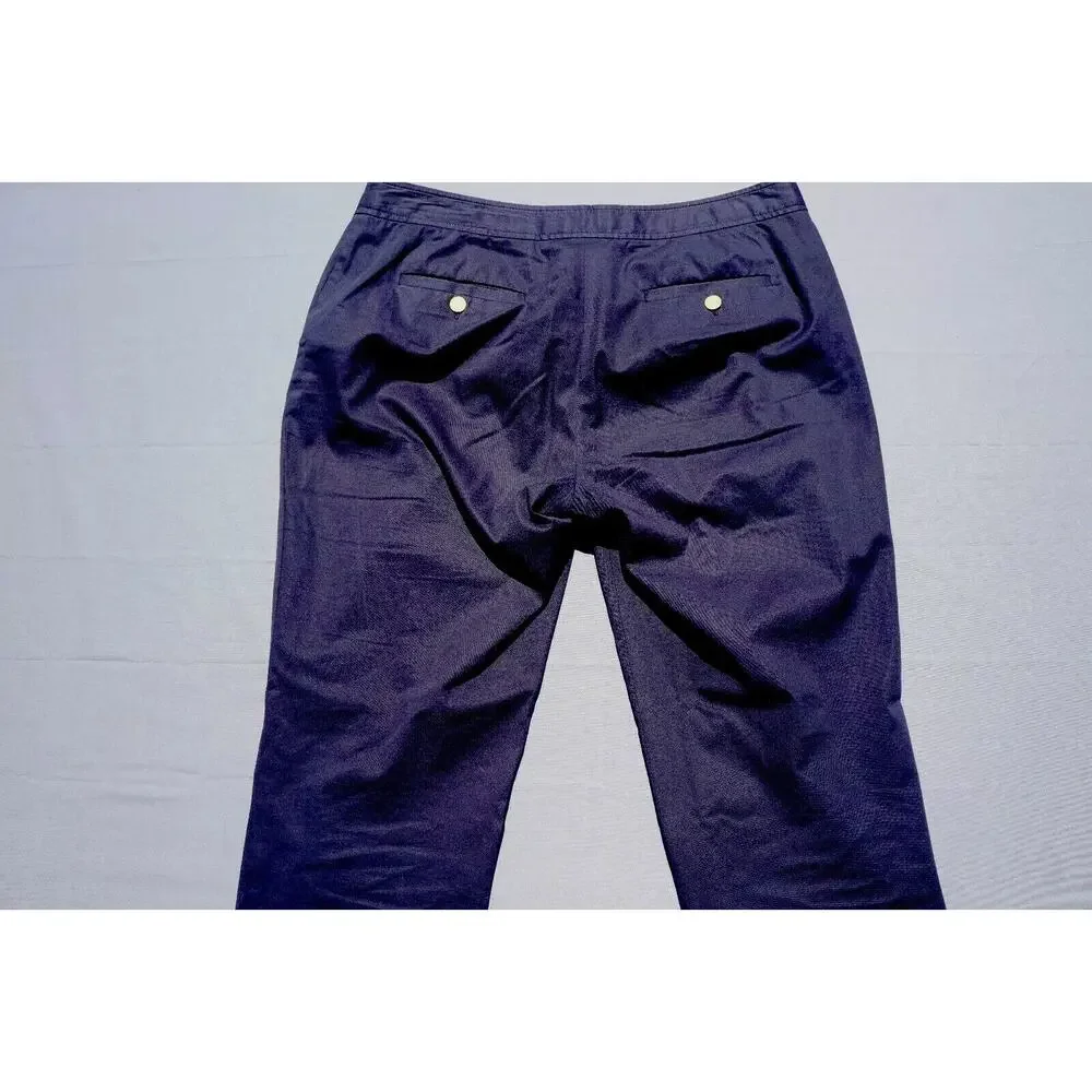 Tory Burch Stretch Ankle Pants , Trousers Navy Blue Woman's Size 6